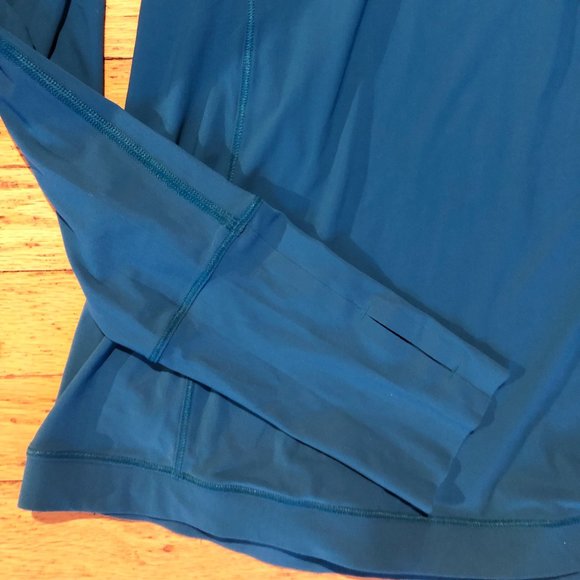 New Lululemon Teal Zip Long-Sleeved Pullover Shirt - Picture 5 of 9